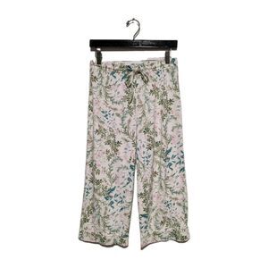 J. Jill Pajama Pants XS Sleep PJ Sleep Ultrasoft Piped Crop Floral Cotton Modal
